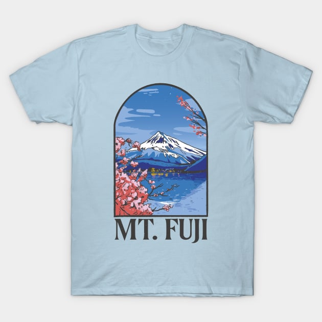 Beautiful Mt. Fuji. Landscape T-Shirt by ExelanArt